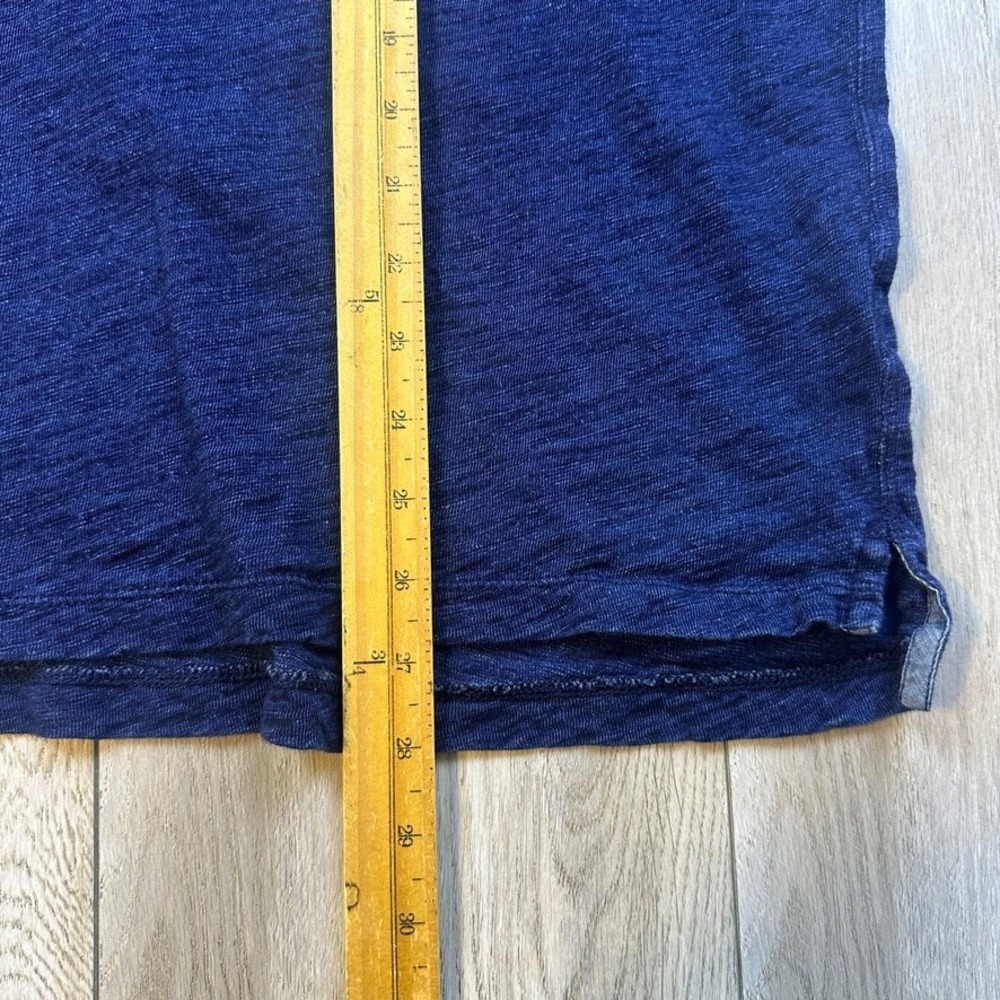 Wallace & Barnes Polo Shirt Mens Small Indigo Blue Pocket Cotton Preppy Slim - Picture 5 of 10